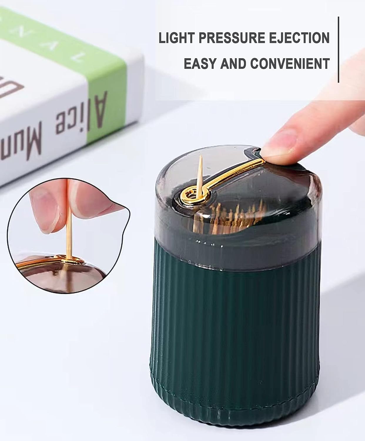 Pack of 2 Creative Push-Type Toothpick Storage Box