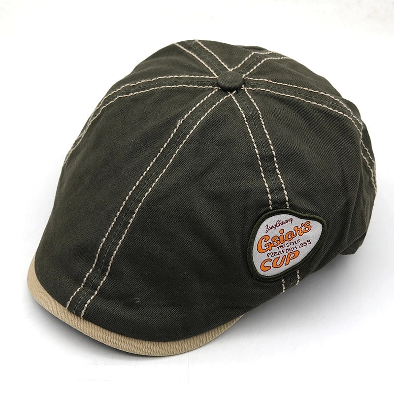Retro New Washed Adjustable Forward Cap Reverse Beret Men's And Women's Cap