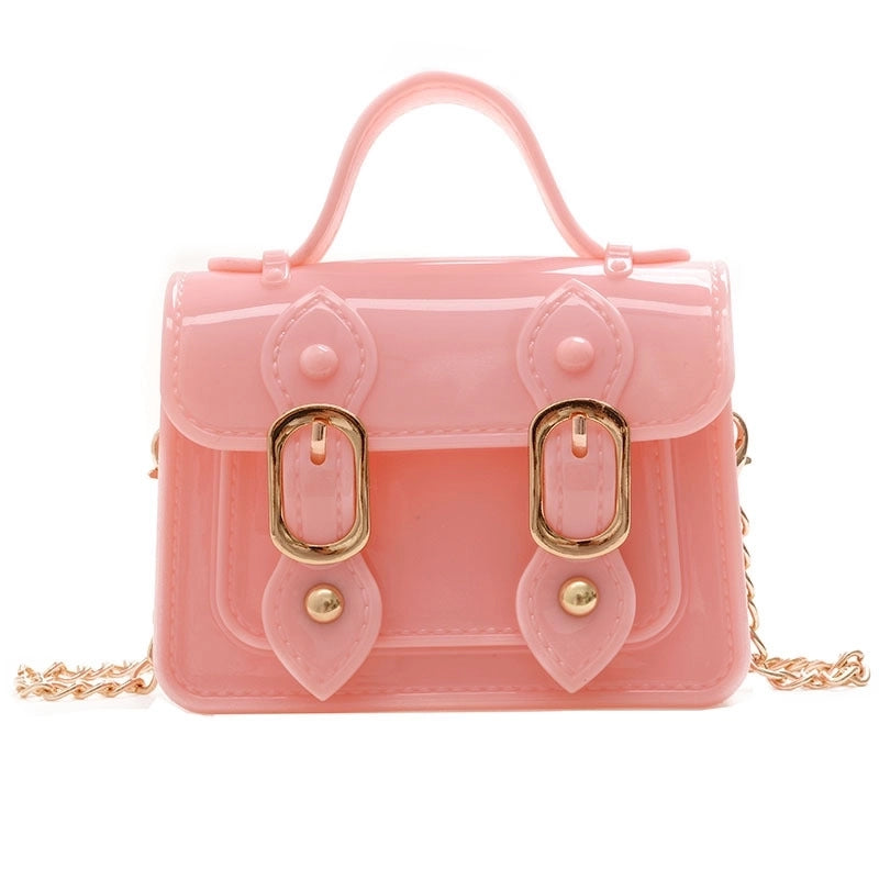 Women's Small All Seasons Pvc Solid Color Fashion Square Flip Cover Messenger Bag