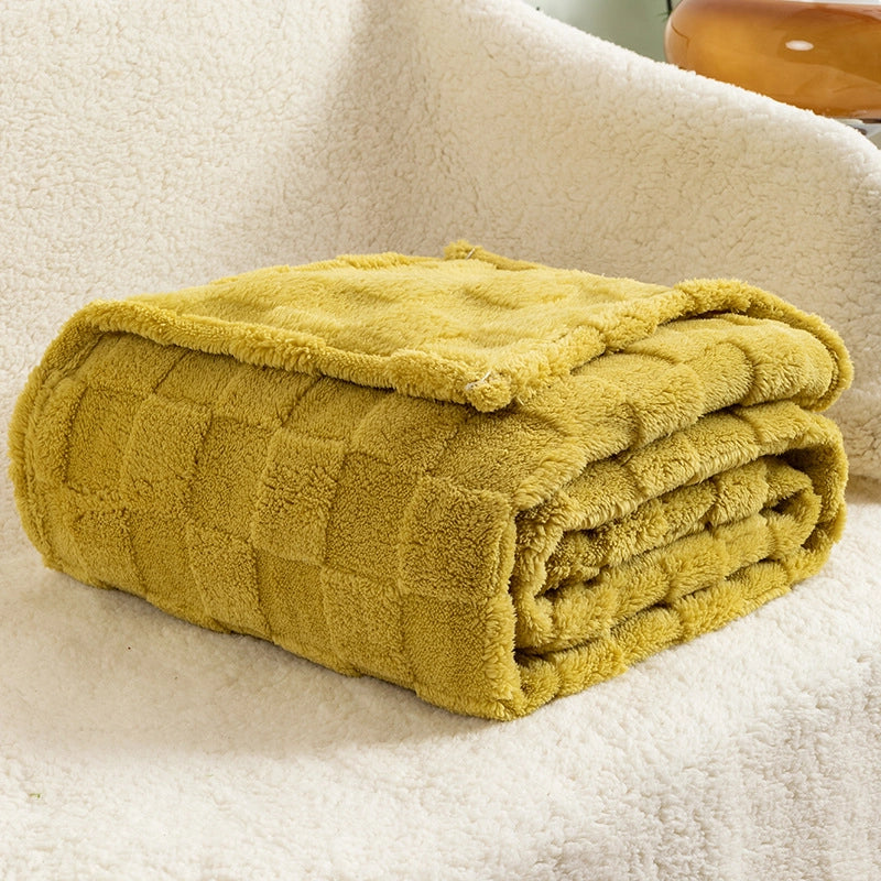 Casual Solid Color Comfortable Cotton Velvet Blanket Bedding