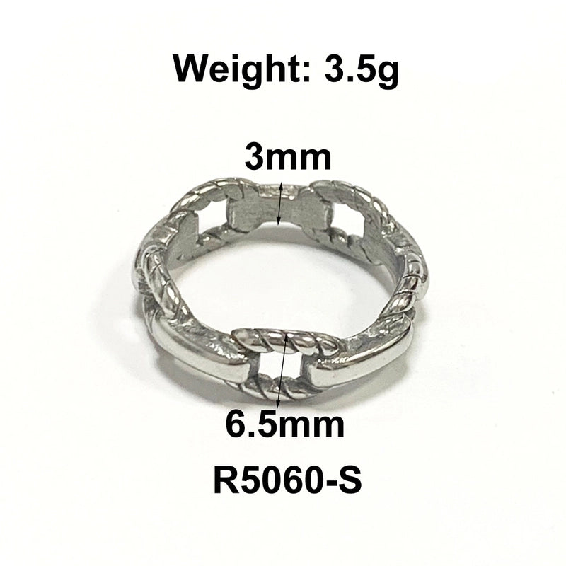 Fashion Solid Color 304 Stainless Steel Titanium Steel 18K Gold Plated Plating Rings