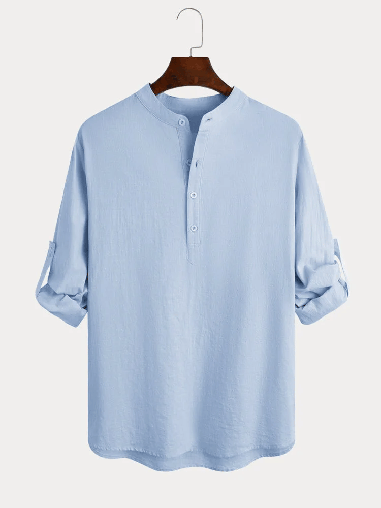 🔥Summer Big SaleMen's Cotton Linen Casual Long Sleeve Shirt