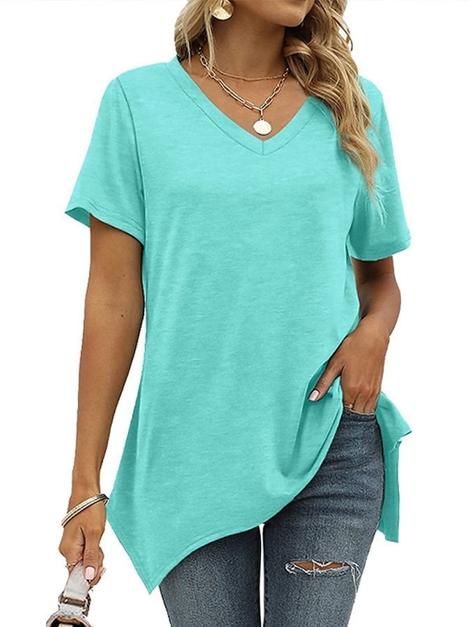 Women's V-Neck Short Sleeve T-Shirt