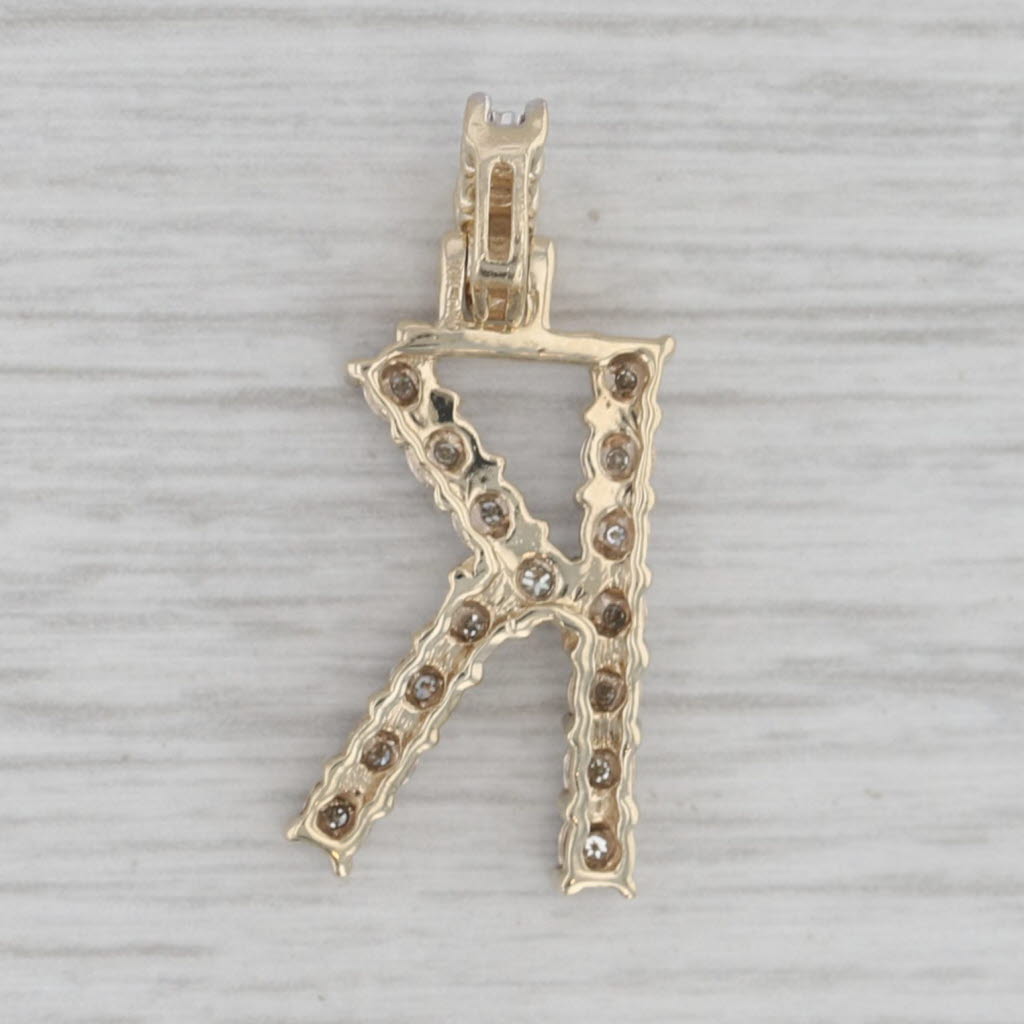 Diamond Letter Initial K Pendant 10k Yellow Gold
