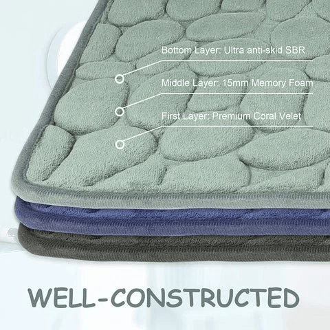 💥Cobblestone Embossed Bathroom Bath Mat