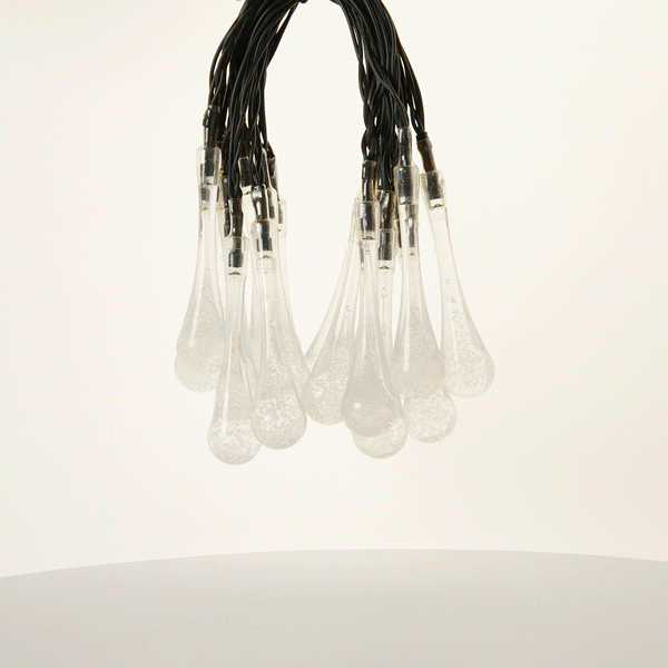 50% OFF！Solar-Powered Raindrop String Lights-Buy 2 Free Shipping