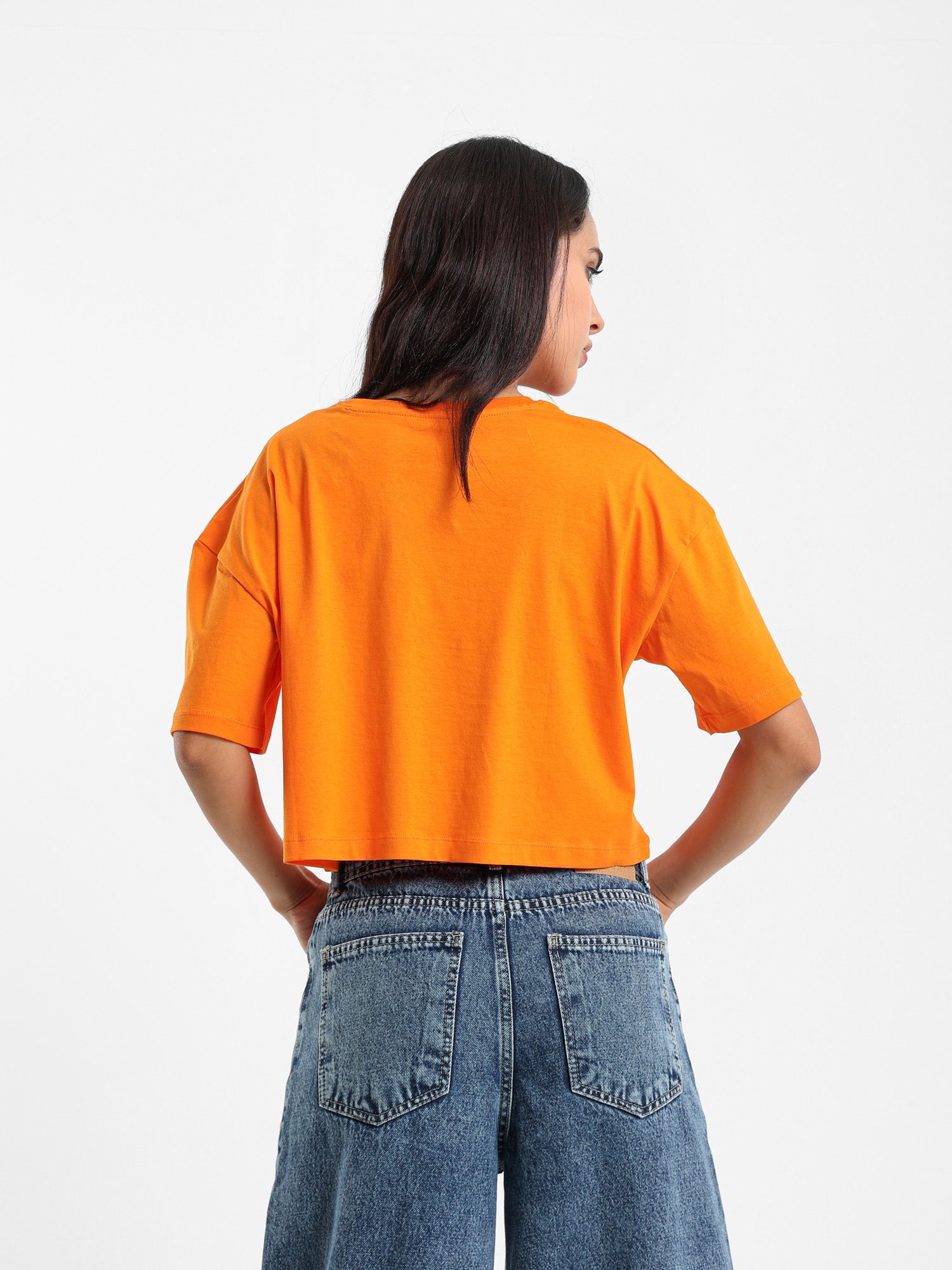 Cropped Half Sleeve Tee