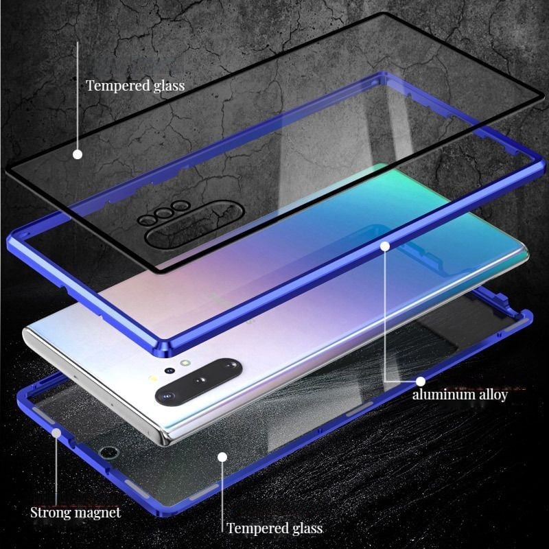 Hot Sale  Magnetic Tempered Glass Double-sided Phone Case For