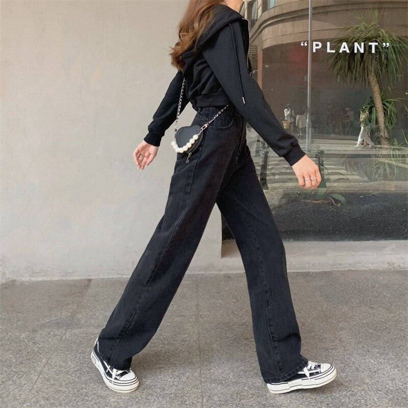 Wide High Waisted Cowboy Pants For Women