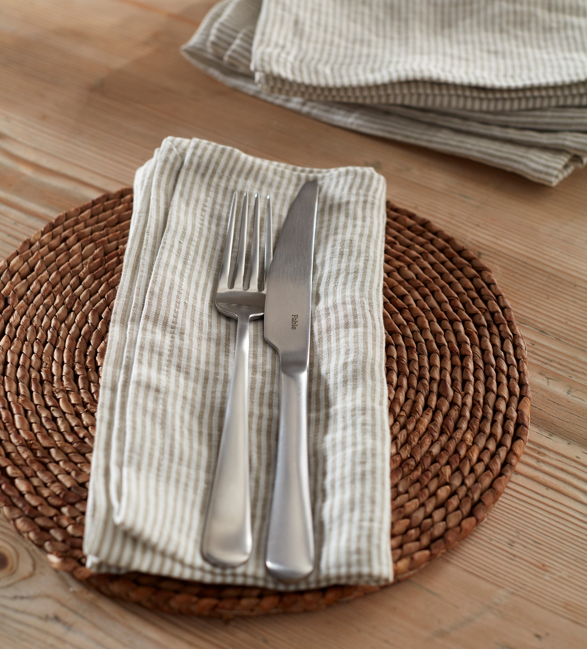 Natural 100% Linen Napkins - Set of 4