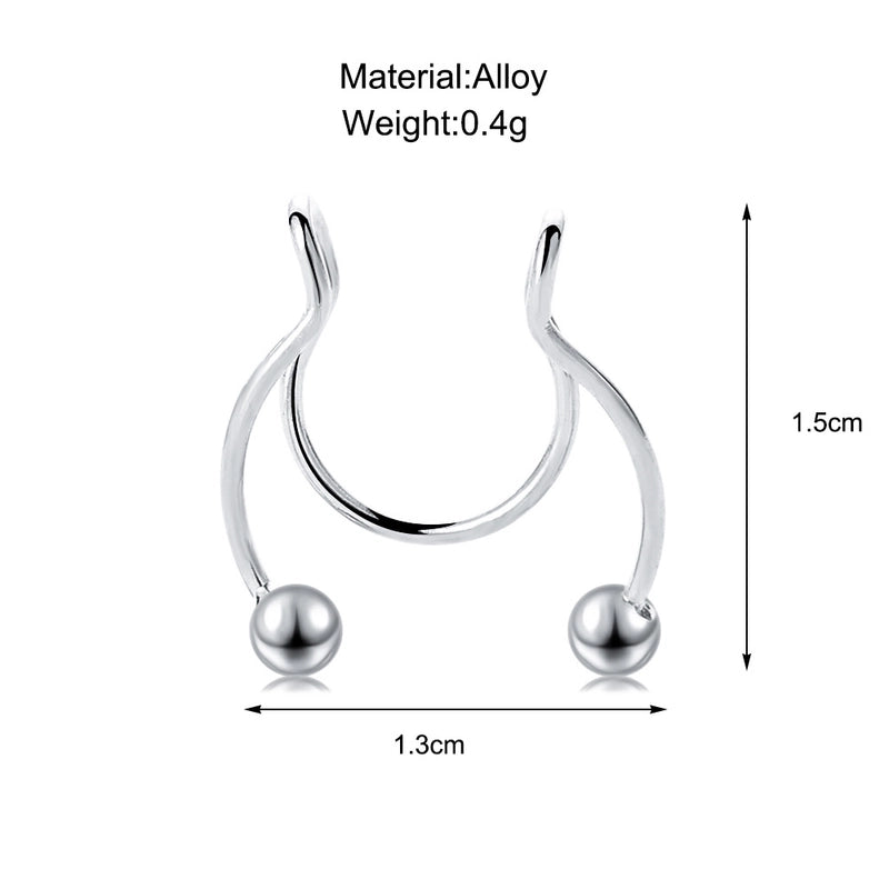 Minimalist Letter Copper Plating Nose Studs
