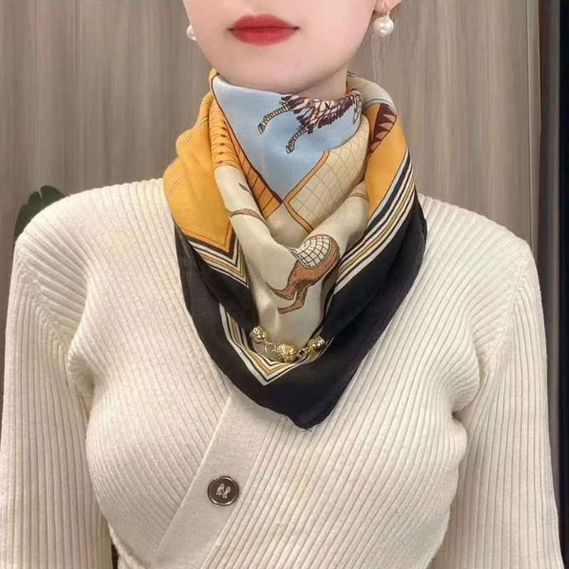 Women's Streetwear Printing Cotton And Linen Silk Scarf
