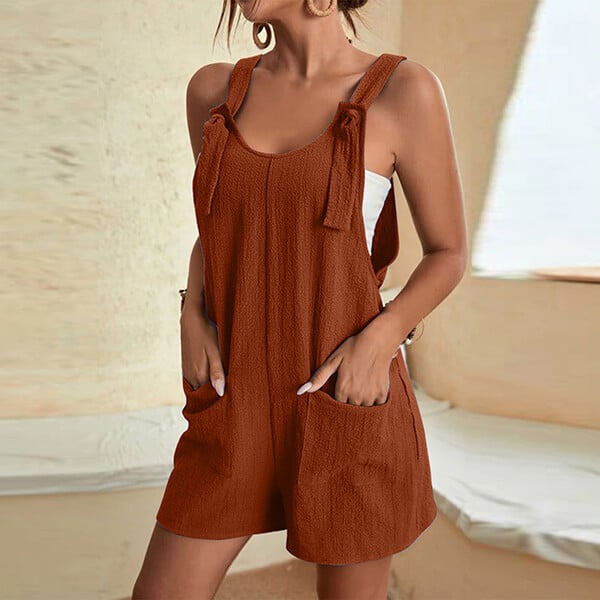 Women's Stylish Casual U Neck Summer Holiday Short Jumpsuits🔥Summer Promotion 49%OFF🔥