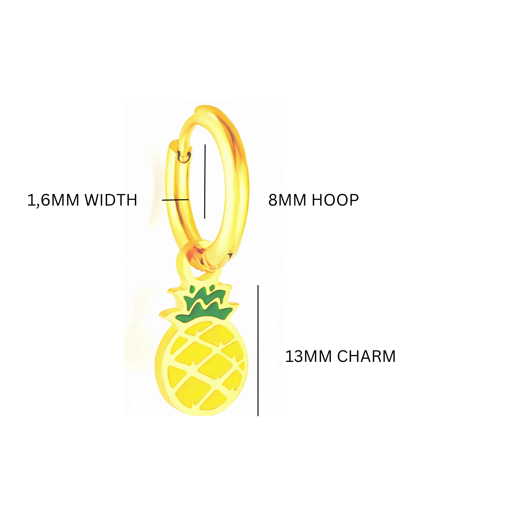 Juicy pineapple hoops