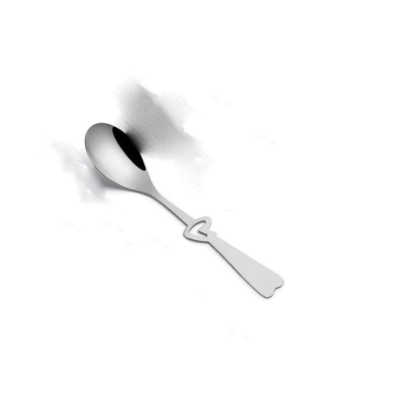 Casual Solid Color Stainless Steel Spoon 1 Piece