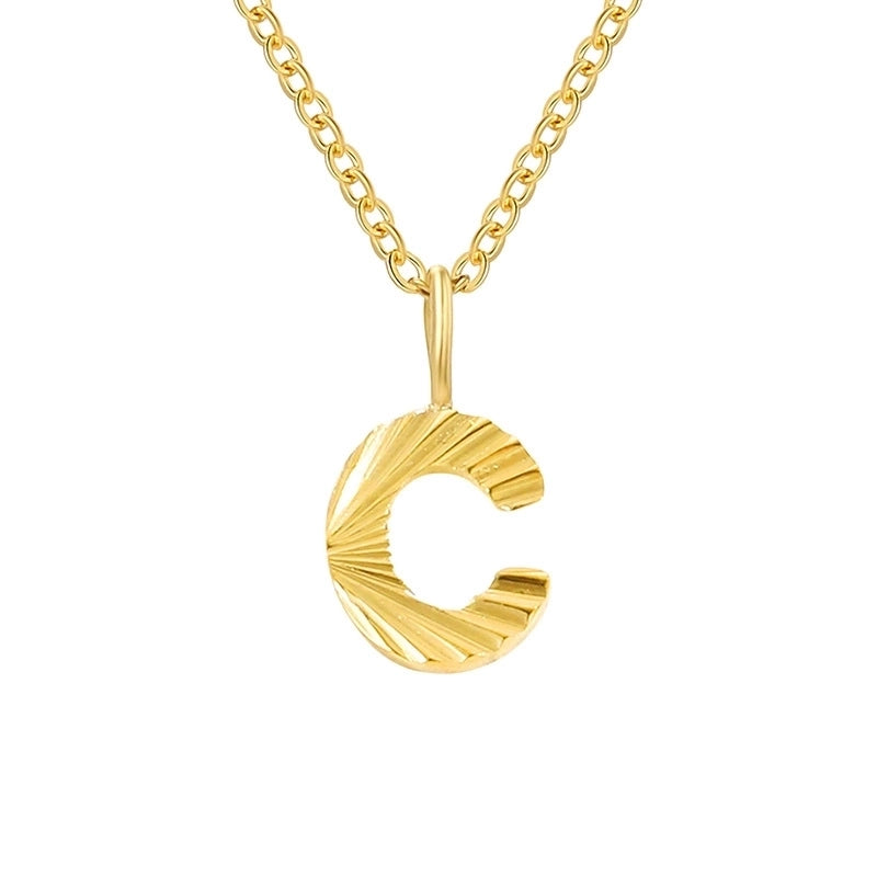 Minimalist Letter Stainless Steel Pendant Necklace In Bulk