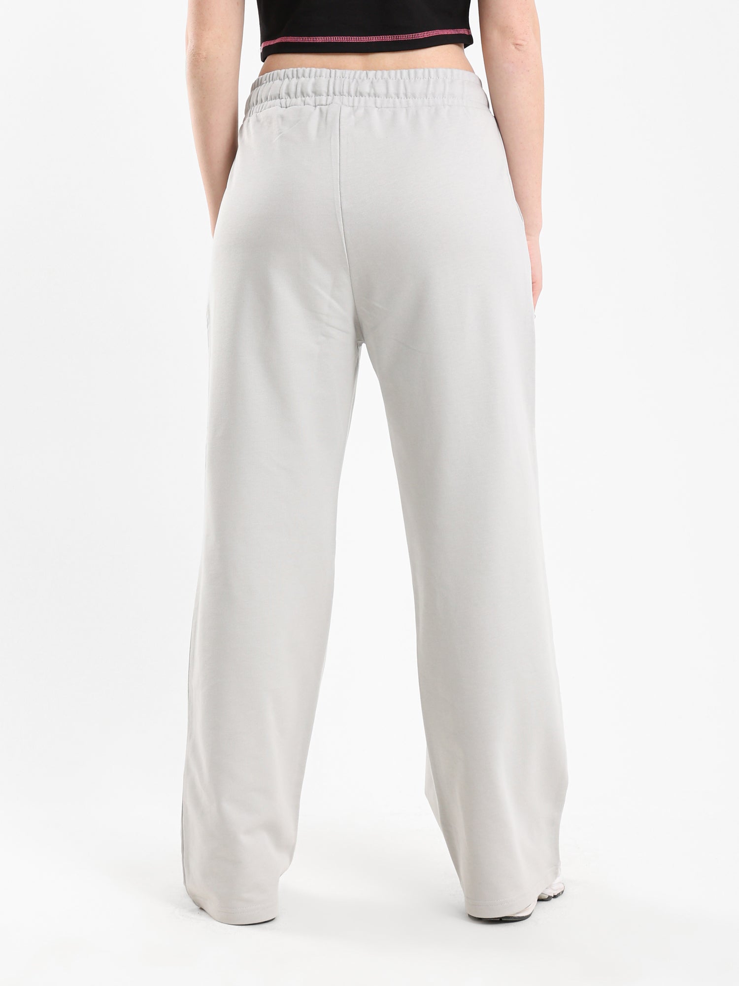 Wide-Leg Melton Joggers
