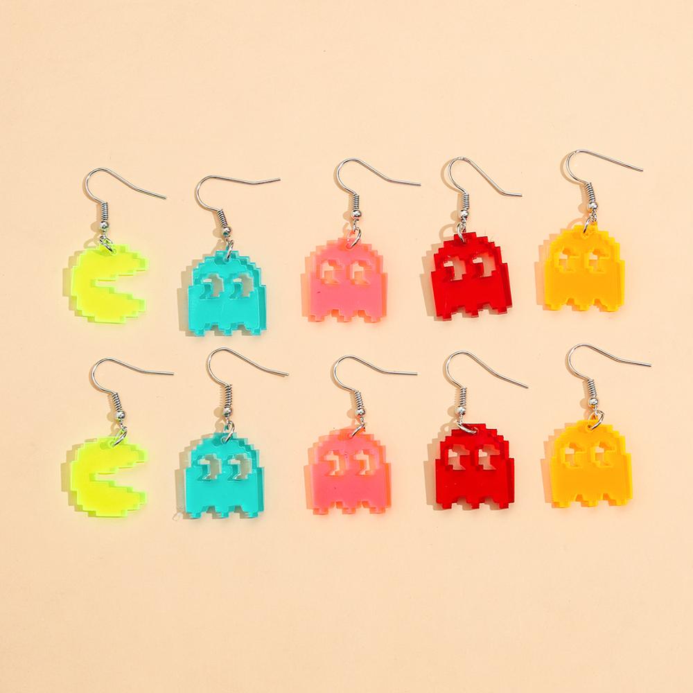 5 Piece Pac Man Earring Set