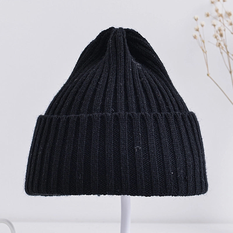 Korean Style Children's Knitted Hat Spring And Autumn Candy Color Baby Kids Boys And Girls Baby Wool Autumn And Winter Fashion