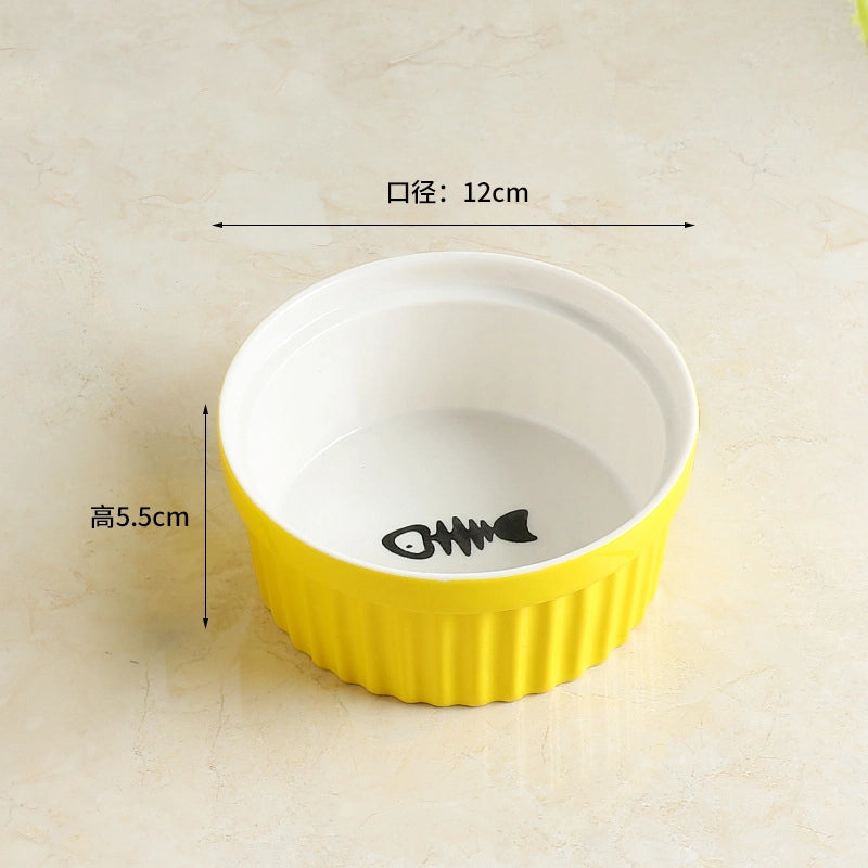 Solid Wood Pet Food Bowl Cat Cage Villa Style Hanging Fixed Dog Bowl Cat Food Waterproof Anti-overturn