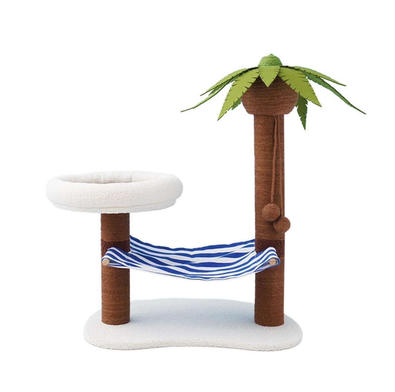 Coconut Tree Style Cat Scratching Post With Nest