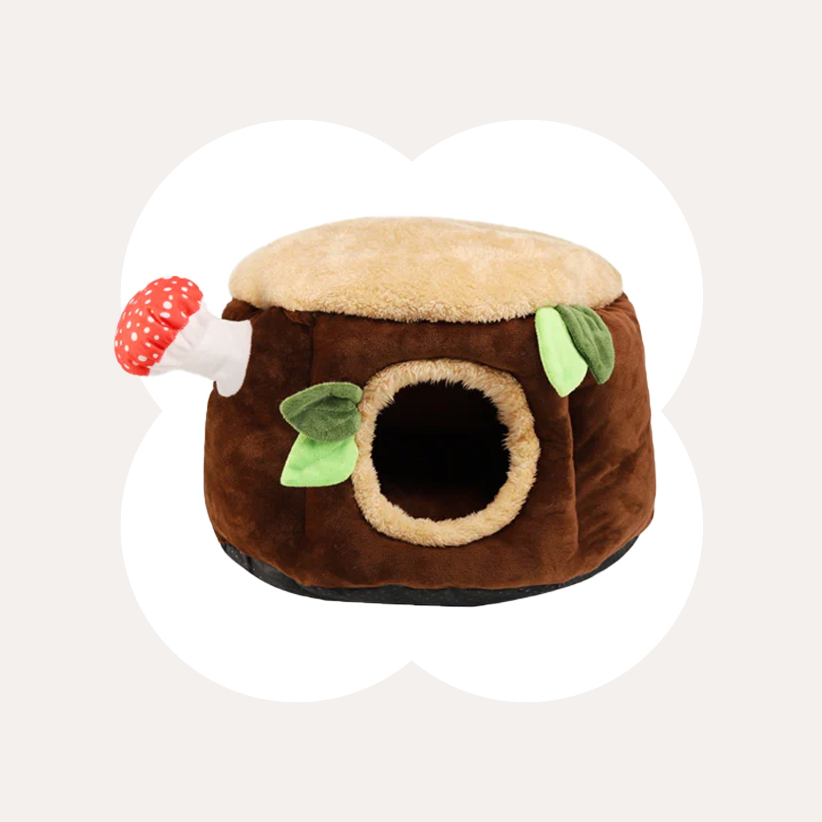 Stump and Red Mushroom Cat Bed