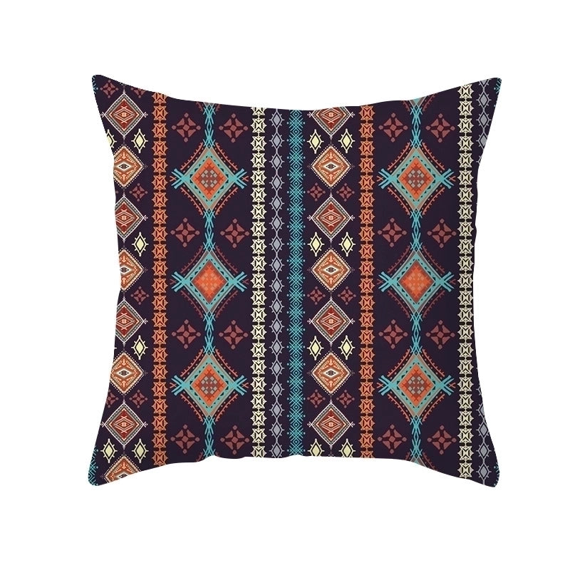 Ethnic Style Geometric Fibre Peach Skin Pillow Cases