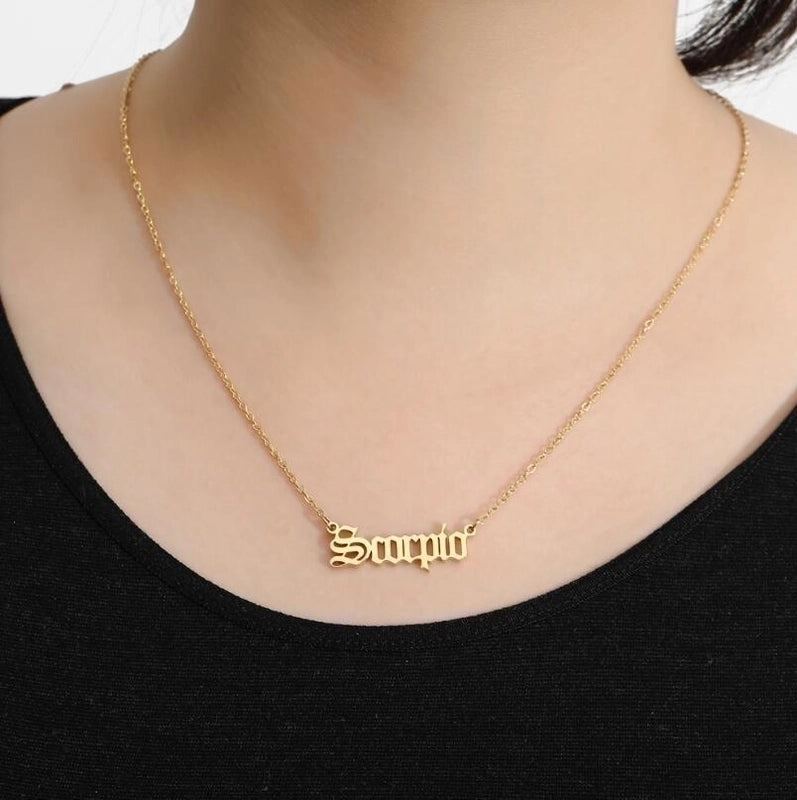 Fashion Constellation 201 Stainless Steel 18K Gold Plated Stainless Steel Necklaces
