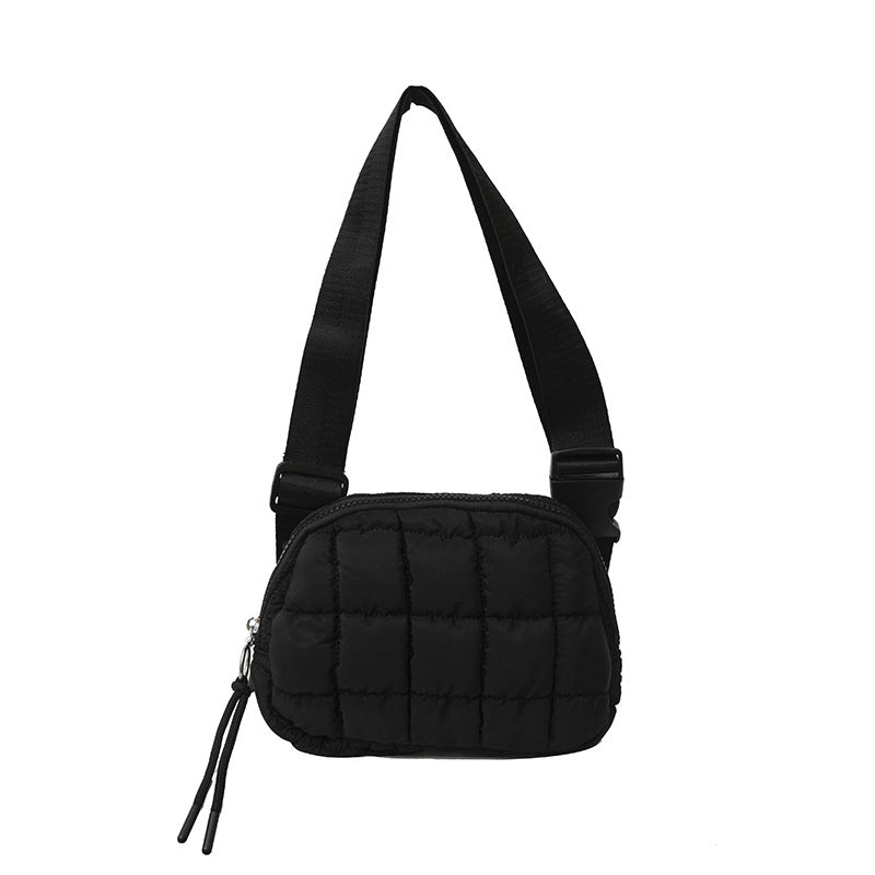Women's Small Pu Leather Solid Color Elegant Square Zipper Crossbody Bag