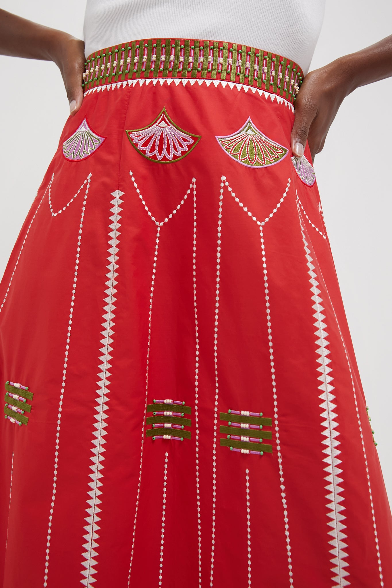 Red Camille Skirt