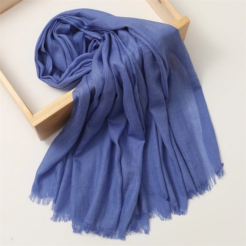 Women's Basic Solid Color Polyester Scarf