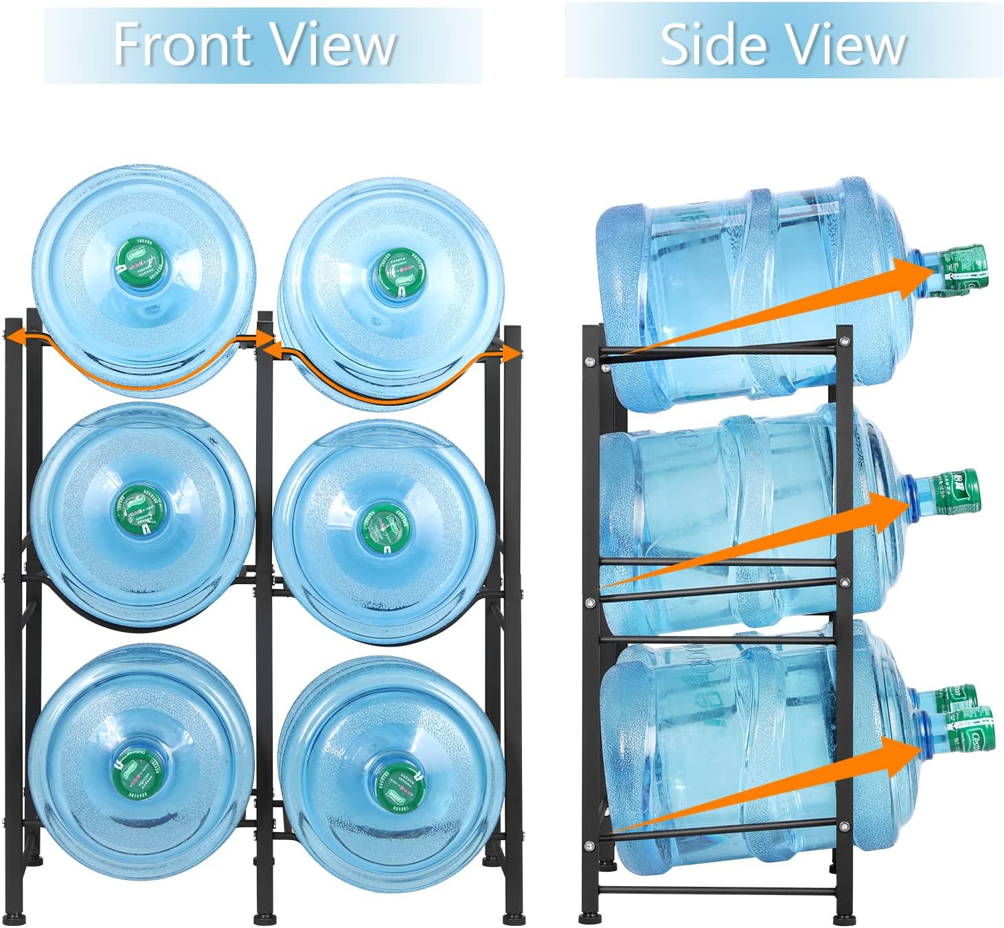 6 Layer Bottle Rack . Metal Water Bottle Holder Storage Rack 6 Tier
