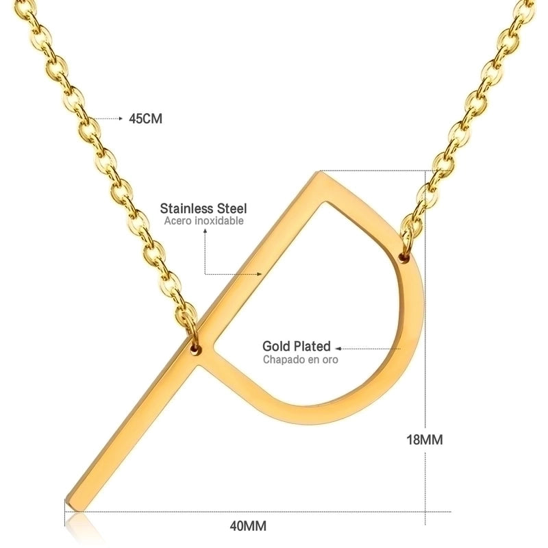 Stainless Steel Fashion Plating Letter Necklace