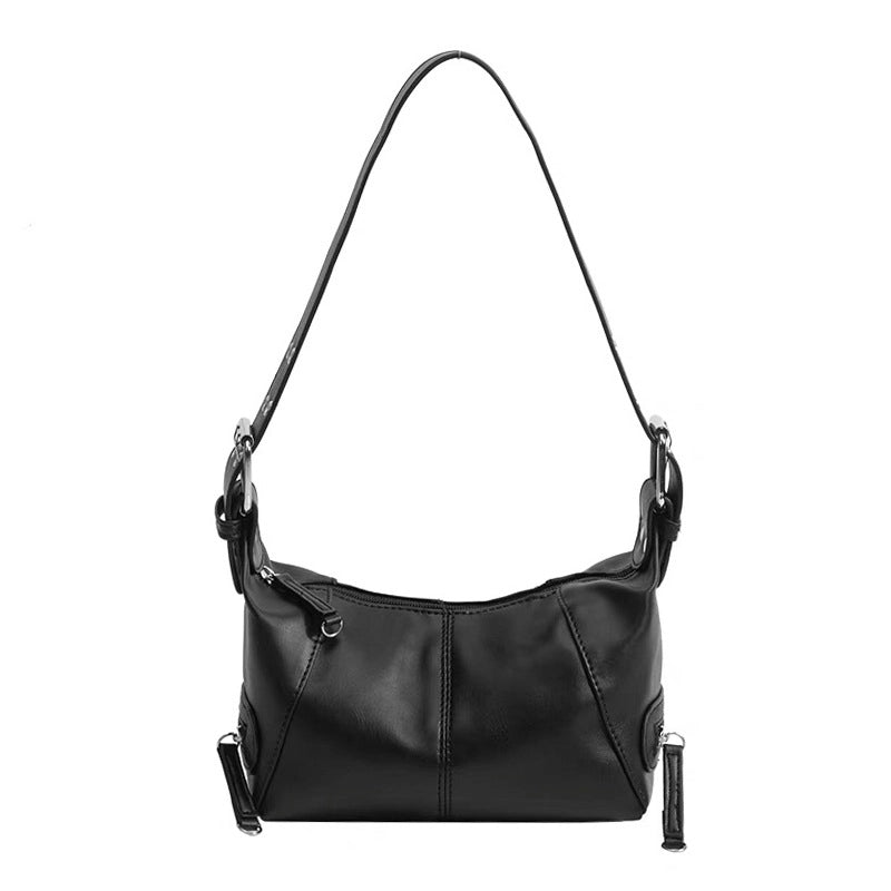 Women's Medium Pu Leather Solid Color Streetwear Zipper Underarm Bag
