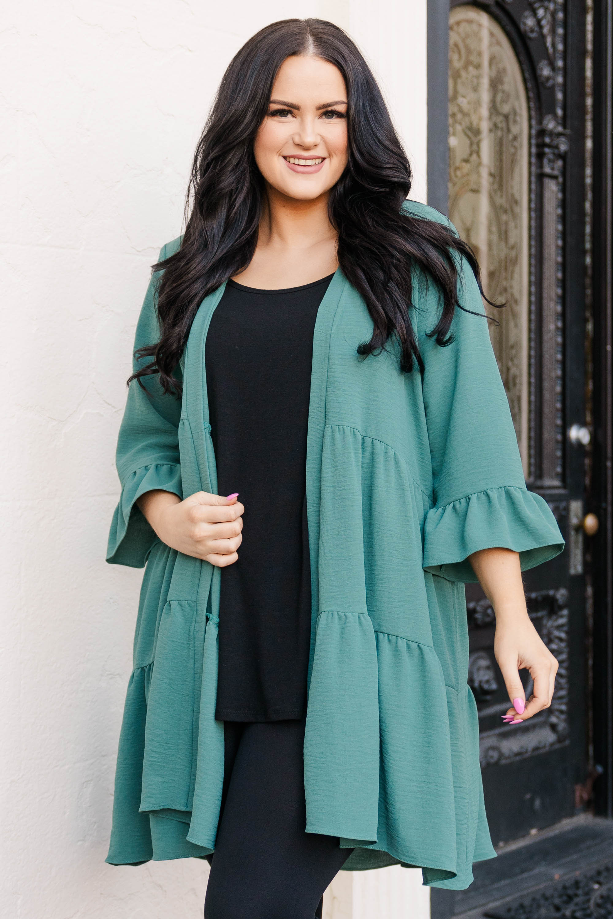 The Truth Is Cardigan. Forest Green