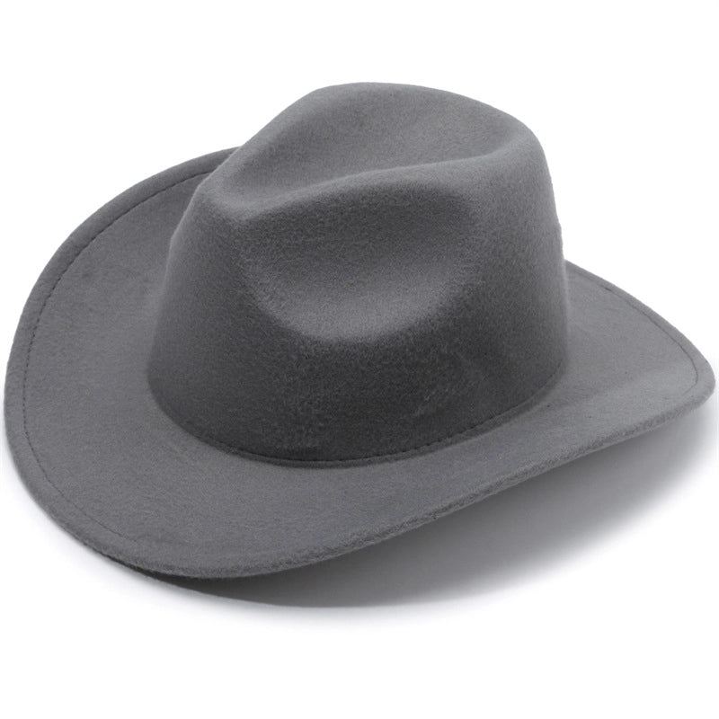 Ethnic Style Topper Hat Western Cowboy Hat Tibetan Tibetan Performance Hat Woolen Hat Central Retro Woolen Hat