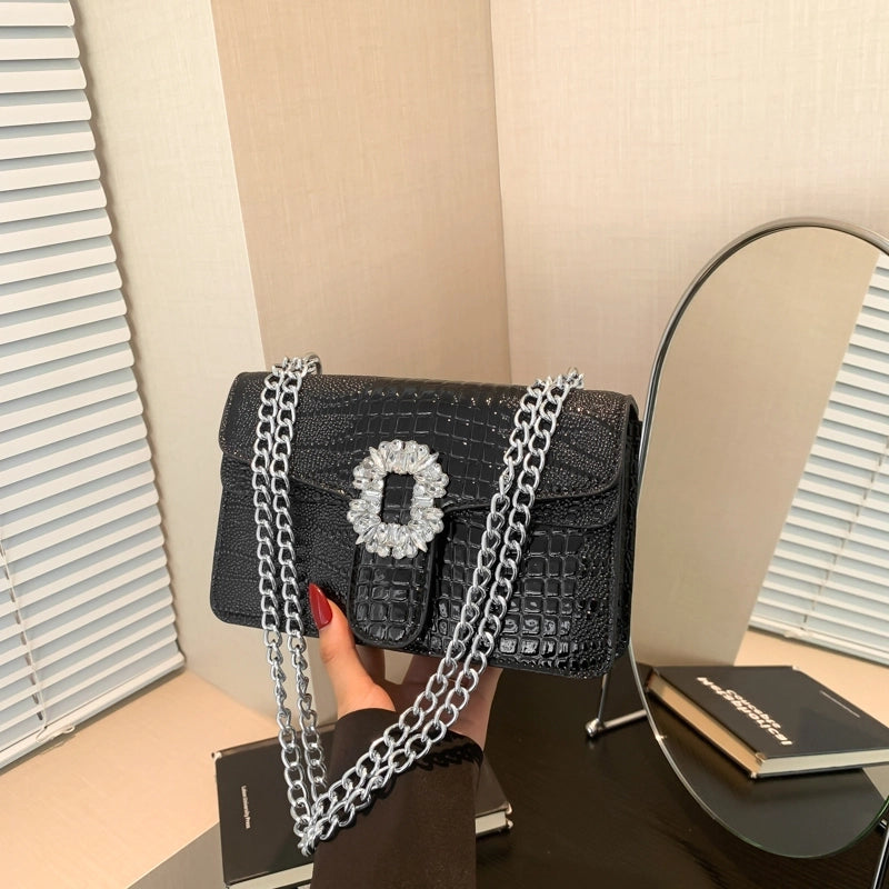 Vintage Style Classic Style Solid Color Crocodile Pu Leather Women's