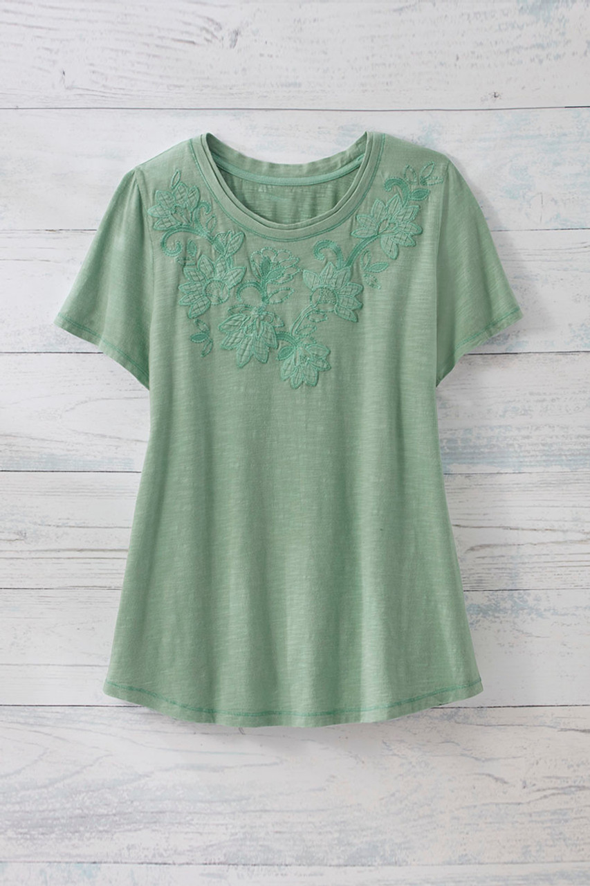 Swirling Petals Slub Tee