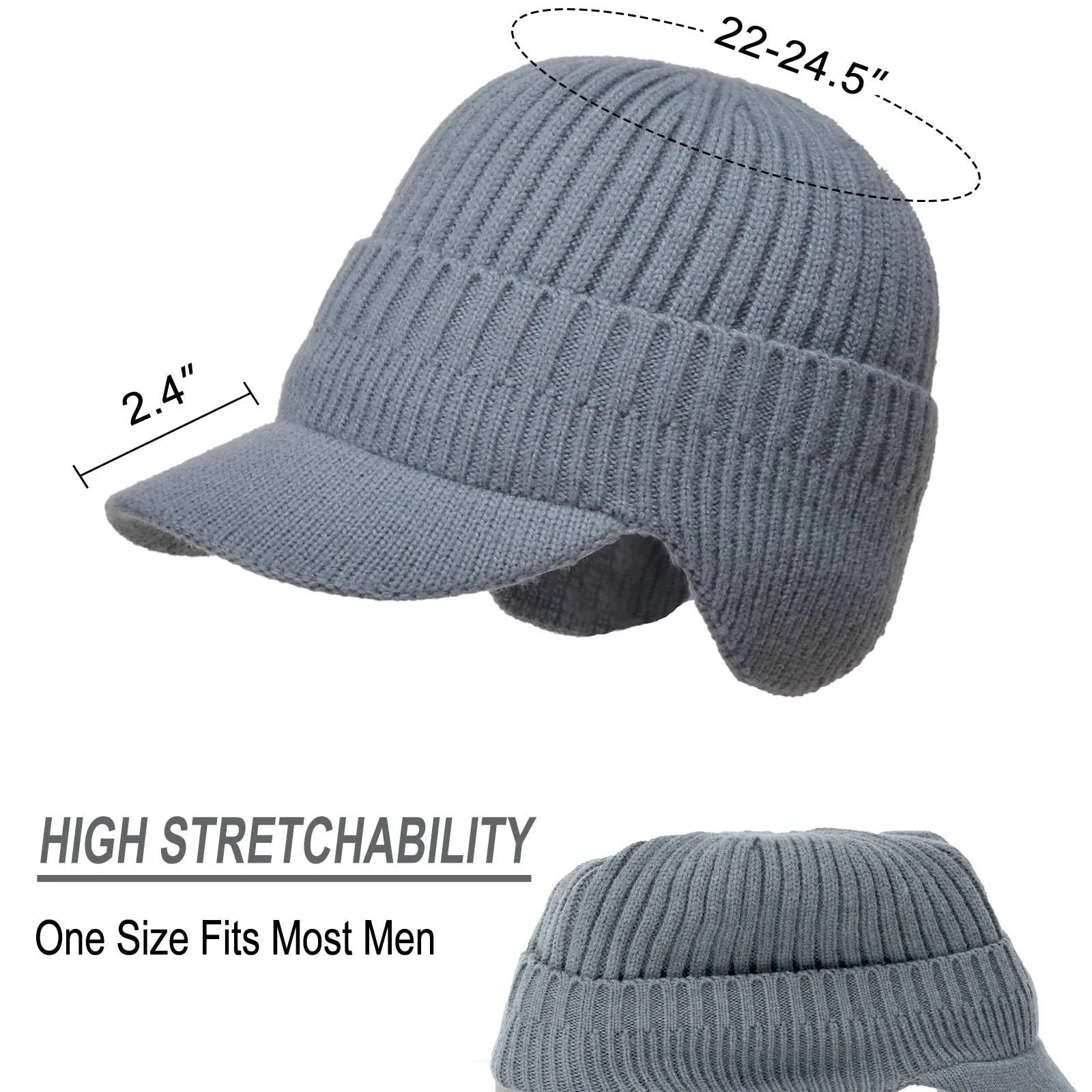 🔥HOT SALE🔥 Elastic Warm Ear Protection Knitted Hat☃️