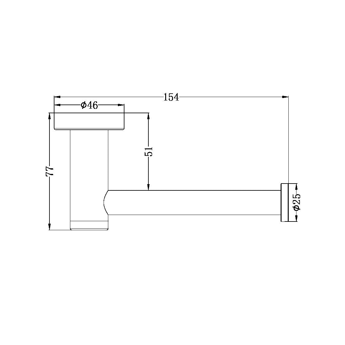 Nero New Dolce Toilet Roll Holder - Brushed Nickel / NR2086BN