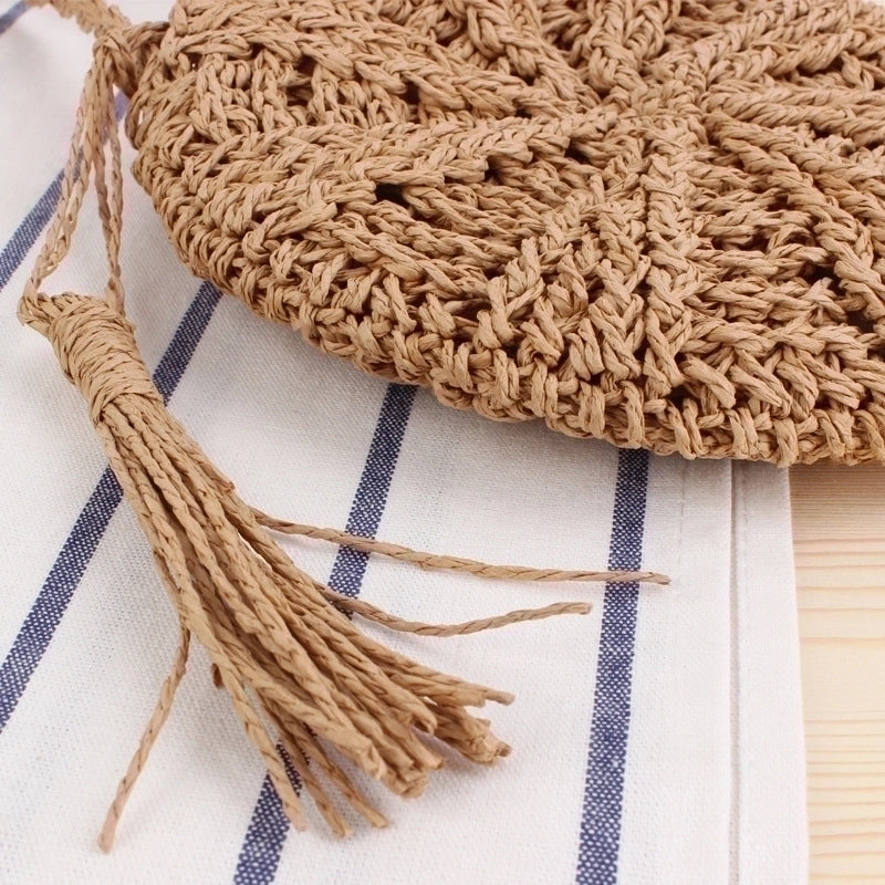 Women's Mini Spring&summer Cotton Rope Vintage Style Straw Bag