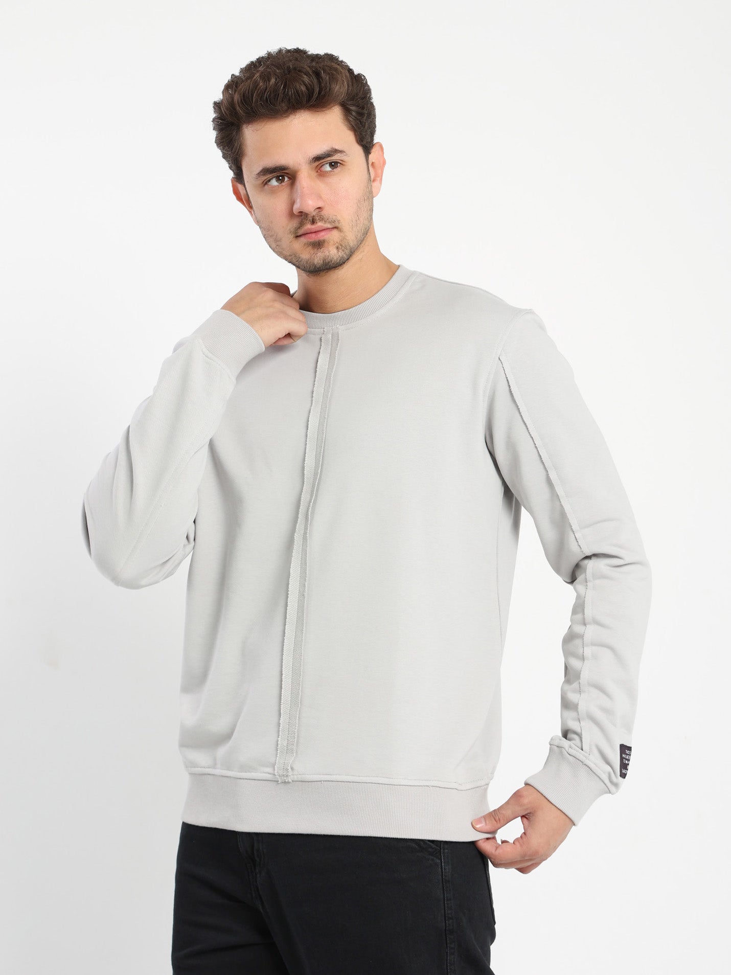 Front Panel Casual Sweatshirt