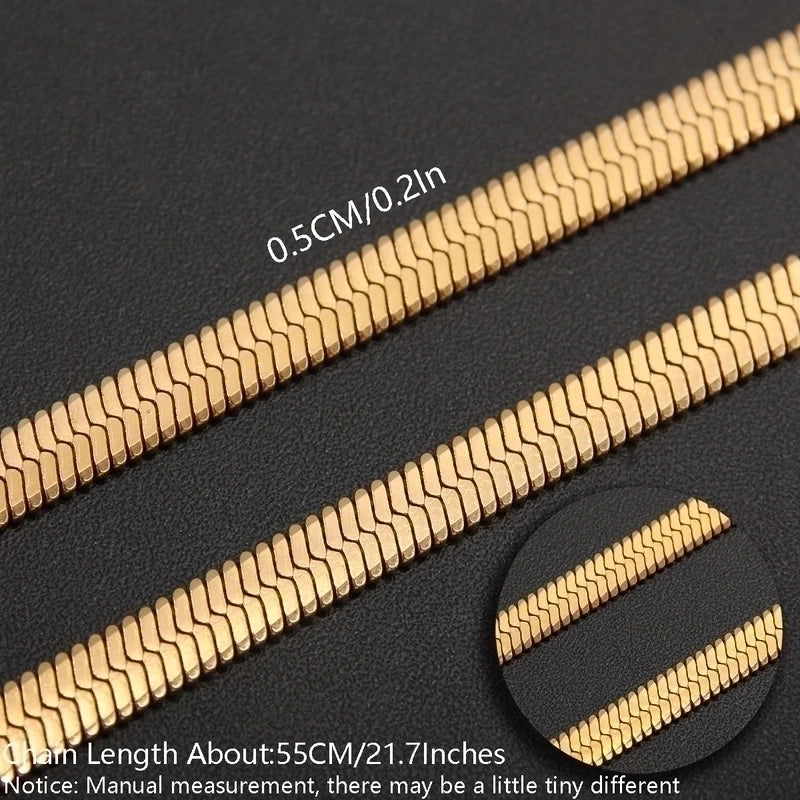 Minimalist Solid Color 304 Stainless Steel White Gold Plated Gold Plated Chain Necklace