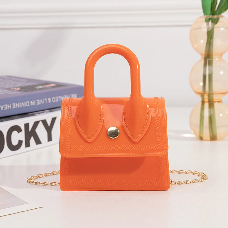Women's All Seasons Pvc Solid Color Streetwear Square Magnetic Buckle Jelly Bag