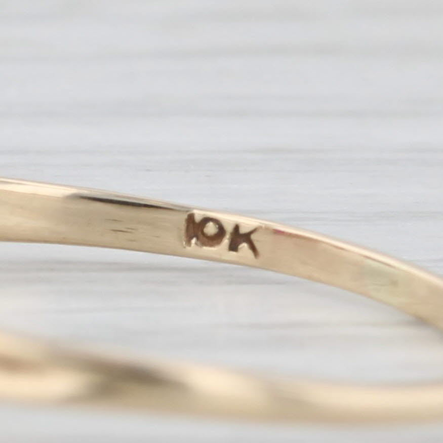 0.50ctw Oval Lab Created Ruby Ring 10k Yellow Gold Size 10.75