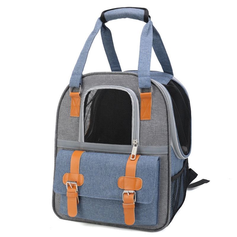 Portable Breathable Cat Bag Oxford Cloth Scratch Resistant Pet Bag Outgoing Pet Backpack Folding Spot