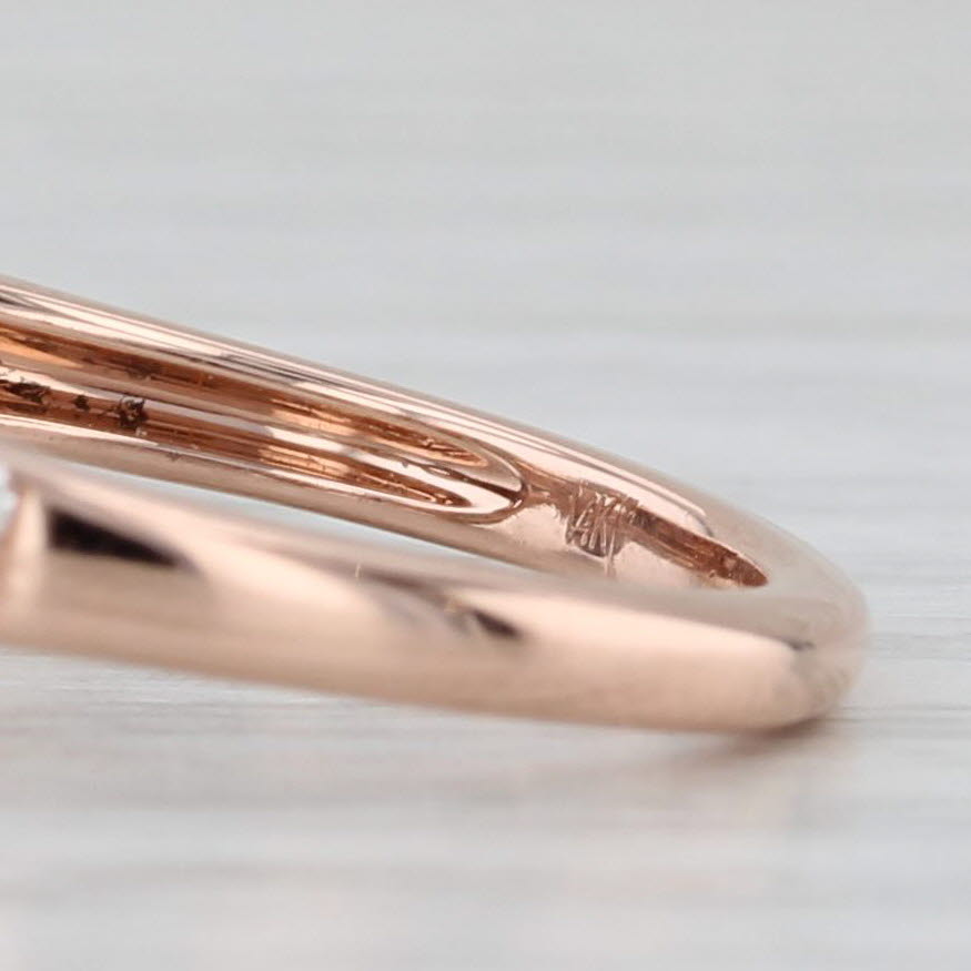 Le Vian Emerald Diamond Ring 14k Rose Gold Size 7 Engagement