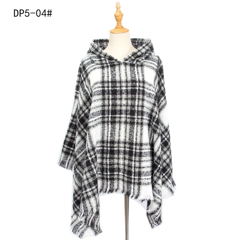 Women's Streetwear Plaid Polyester Tassel Shawl