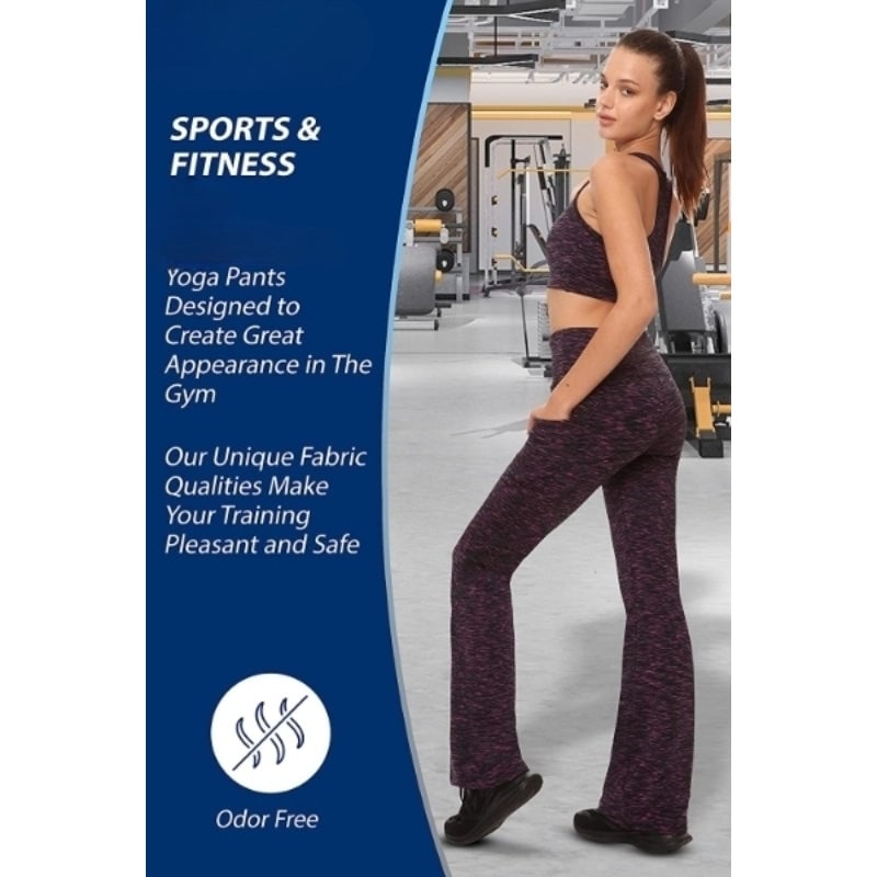 Women's Multicolor Pattern Bootcut Leg Ultimate Yoga Pants High Waist Leggings