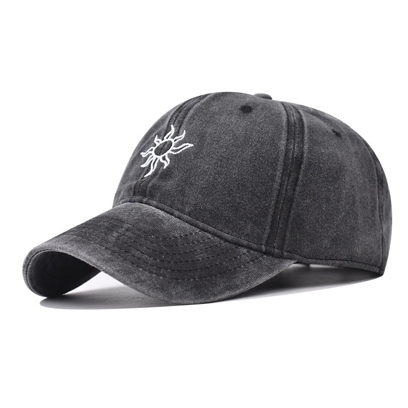 Unisex Vintage Style Sunflower Curved Eaves Baseball Cap